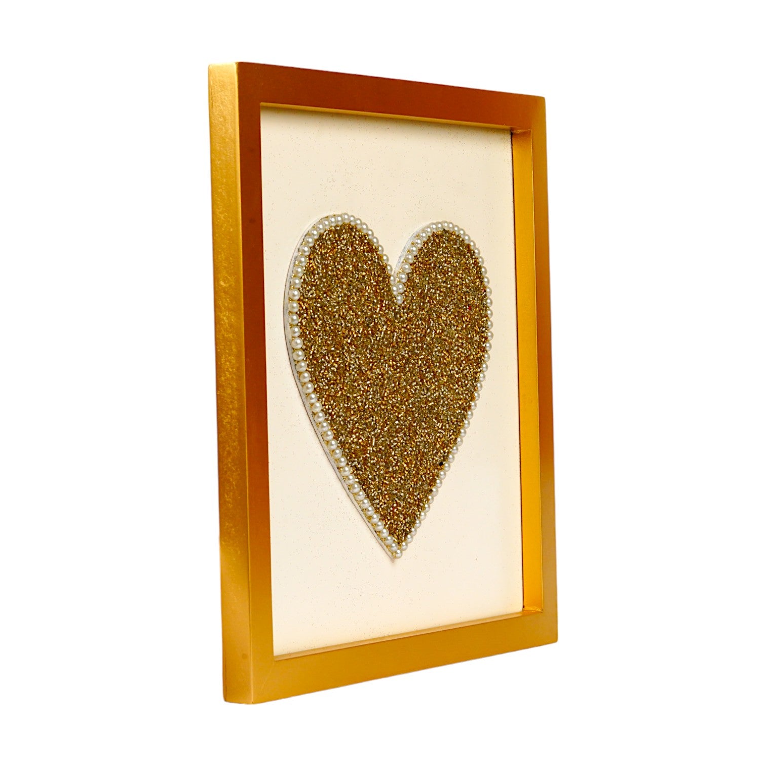 Golden Heart Beaded Wall Decor for Kids